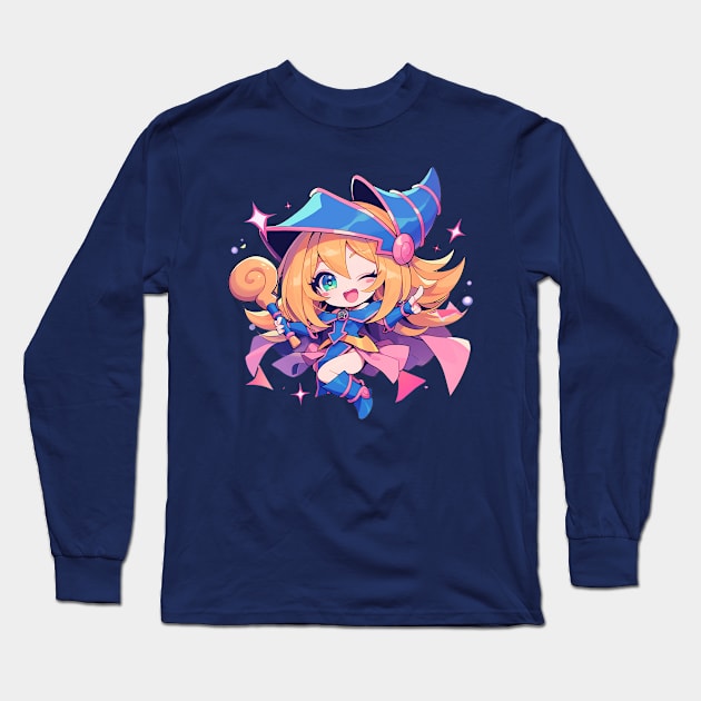 dark magician girl Long Sleeve T-Shirt by peterdoraki